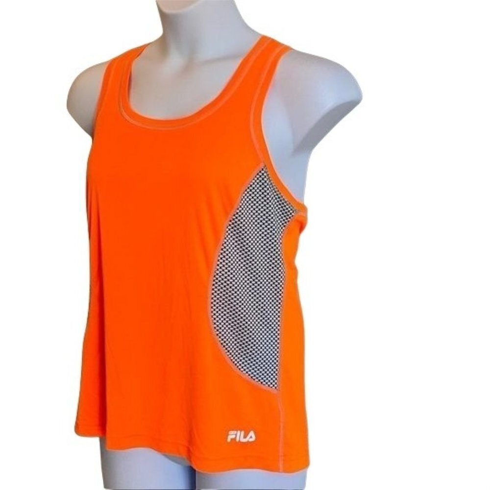 Fila Orange Work Out Exercise Running Top Large